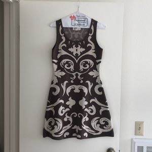 Pink Rose White & Beige Dress